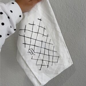Chanel White Graphic Clutch Style Dustbag